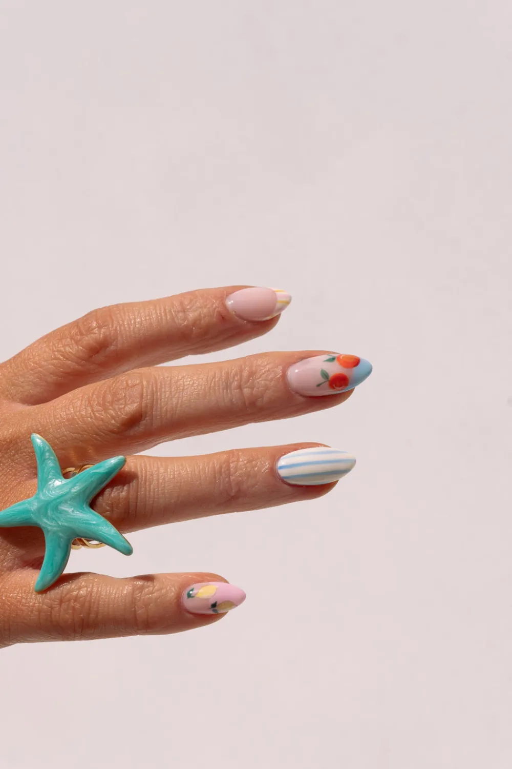 The Walk in Wardrobe Jewellery>Olive Starfish Ring In Turquoise