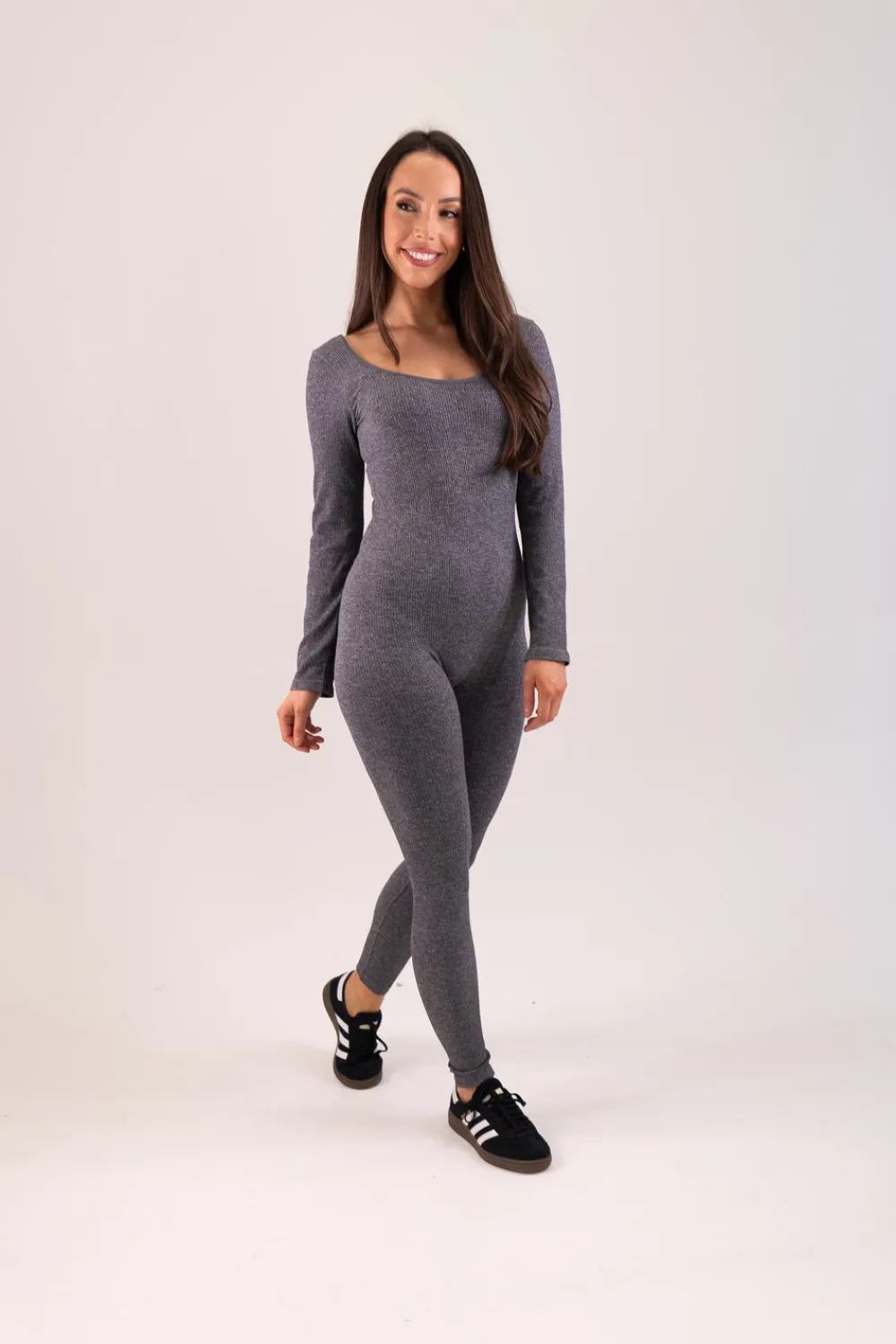 The Walk in Wardrobe Jumpsuits & Playsuits>Taylor Unitard In Charcoal