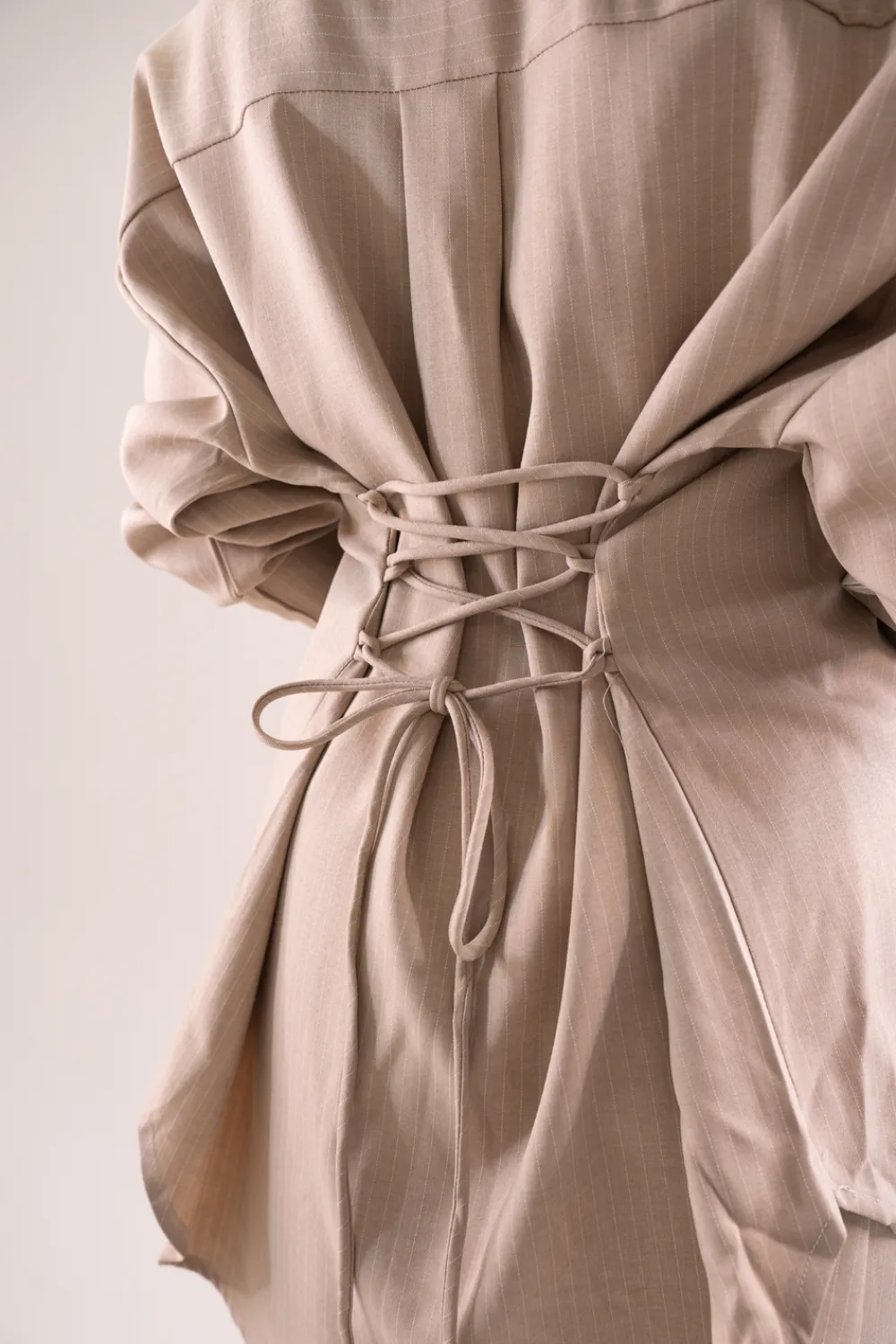 The Walk in Wardrobe Two-Piece>Willow Pinstripe Co-Ord In Neutral